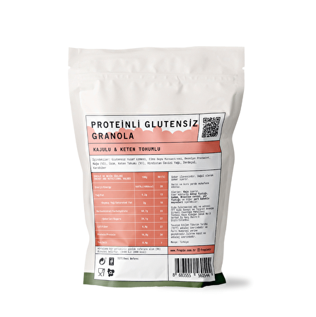Proteinli Glutensiz Granola - Kaju & Keten Tohumu 240gr