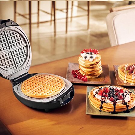 Funday Antrasit Çıkarılabilir Plakalı Waffle Makinesi 1000w