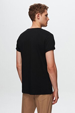 Ds Damat Slim Fit Siyah %100 Pamuk T-Shirt 4HC141996753M 4HC141996753M
