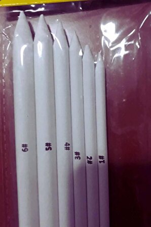 Pastel Dağıtıcı Kaynaştırma Kalemi Kağıt Kalem 6'lı Set