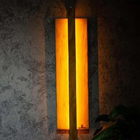 70 Cm Harmony Night Led Dikey Aplik Amber Ev Işıklandırma Dekorasyon Avize Cafe Otel Salon Duvar