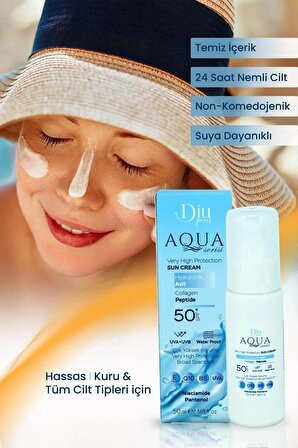 Aqua Nemlendirici Onarıcı Cilt Bakım Kremi + Spf 50+ Suya Dayanıklı Güneş Kremi Cilt Bakım Seti 50ml