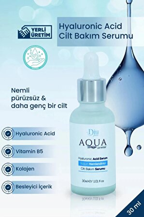 Aqua Peptit Kolajen + Gözenek Sıkılaştırıcı + Hiyaluronik Asit Serumu Cilt Bakım Serum Seti 30ml