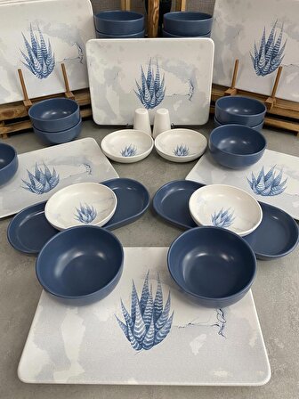 Keramika Takım Yemek Blue Magıc Siera 32 Parça 12 Kişilik