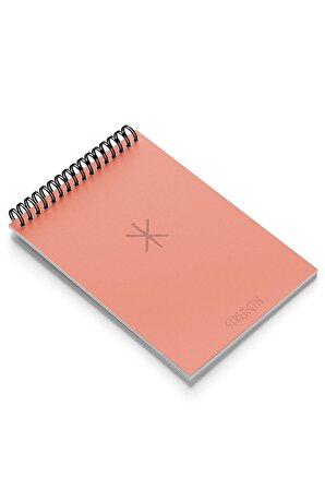 Bind Runes Strength Karton Kapak Spiralli Çizgisiz Not Defter Seti Cep Notebook Sketchbook