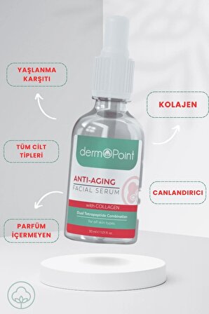 Kolajen + Peptit Kırışıklık Karşıtı Anti-Aging Etkili Cilt Serumu 30 ml