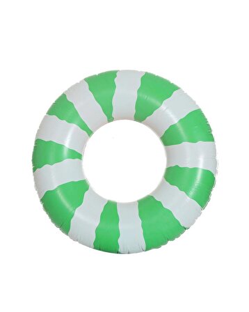 +7 Yaş 80 cm Yeşil Zebra Şişme Çocuk/Yetişkin Deniz Simidi, Havuz Plaj Can Simidi, Şişme Simit 
