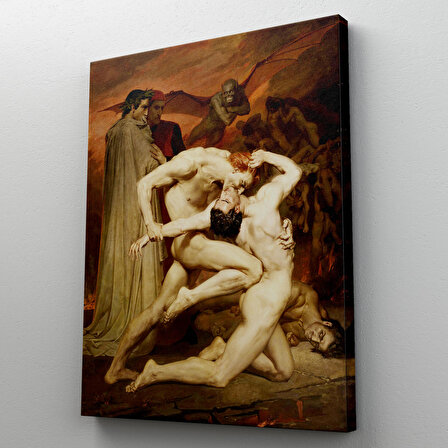 Dante ve Virgil Cehennemde William Adolphe Bouguereau Klasik Kanvas Tablo