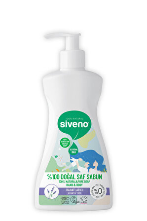 Siveno %100 Doğal Sıvı Kastil Sabun Lavanta Yağlı Yoğun Nemlendirici Arındırıcı Bitkisel Vegan 300 ml