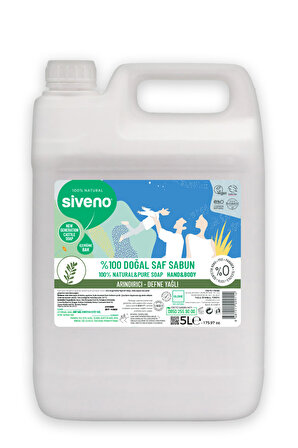 Siveno %100 Doğal Sıvı Kastil Sabun Defne Yağlı Arındırıcı Nemlendirici Bitkisel Vegan 5000 ml