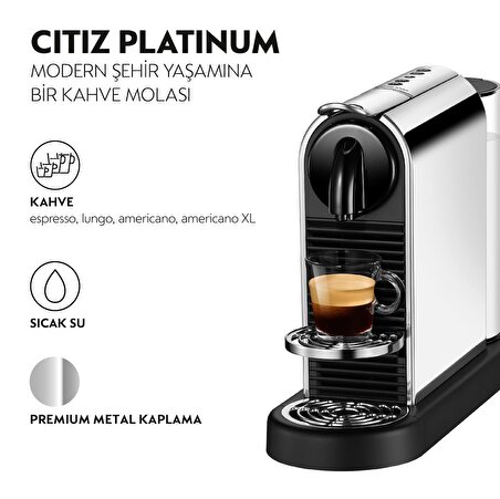 Nespresso D 140 Citiz Platinum,Paslanmaz Çelik 
