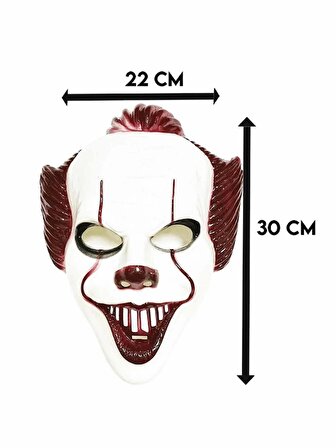 Halloween Maskesi Cadılar Bayramı Saçlı Joker Maske Pennywise Korku Palyaço Maske