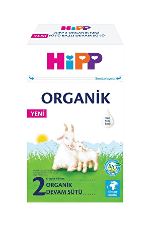 Hipp 2 Organik Keçi Sütlü Devam Sütü 400 gr 6+ Ay