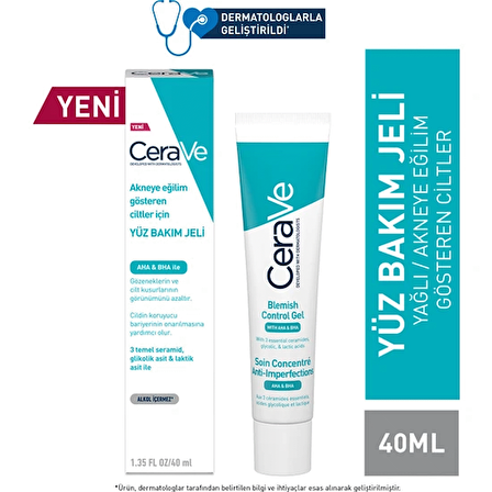 Cerave Akneye Eğilim Gösteren Ciltler İçin Yüz Bakım Jeli 40 ml