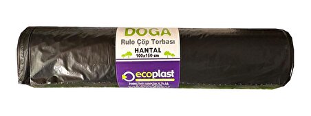 Ecoplast 240 Litre Siyah Hantal Konteyner Çöp Torbası - 100 x 150 Cm. - 600 Gr. - 10 Adetlik 10 Rulo