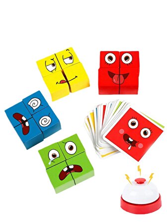 Rubik Emoji Bulmaca Hızlı Düşünme, Zihinsel Ve Görsel Becerisini Geliştirecek Eğlenceli Kutu Oyunu