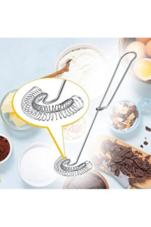Spiral Çırpıcı, Sos Yumurta Çırpıcısı, Paslanmaz Çelik Çırpıcı, Spiralli Omlet Çırpma Teli Yaylı