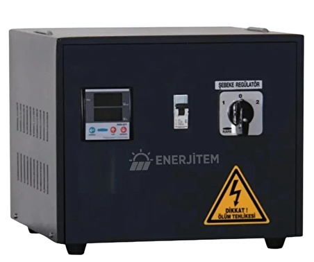 ENERJİTEM Regülatör 3.5 Kva Monofaze Servo Kontrollü Voltaj Regülatörü, 3.5 Kva Regülatör