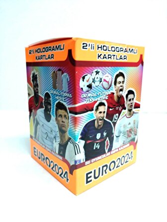 Euro Final hologramlı 2024 Güncel Transferler Futbol Kartları 2'li Yeni Kartlar 200 Paket 400 Adet