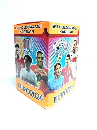 Euro Final hologramlı 2024 Güncel Transferler Futbol Kartları 2'li Yeni Kartlar 200 Paket 400 Adet