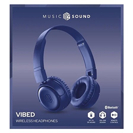 Cellularline Music Sound Vibe Kulak Üstü Kulaklık-Mavi