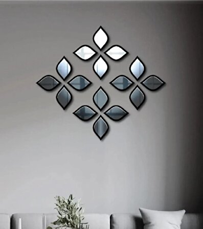Dekoratif Damla Ayna - Pleksi Glass Kırılmaz Ayna 16'lı