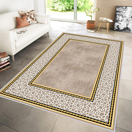 Dijital Baskı Yıkanabilir Kaymaz Taban Salon Halısı Ve Yolluk RVG0149-SM39