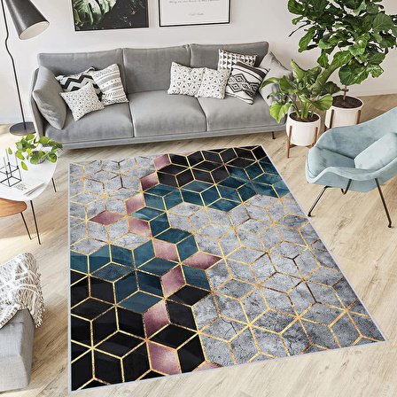 Dijital Baskı Yıkanabilir Kaymaz Taban Salon Halısı Ve Yolluk RVG0387