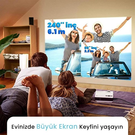 VANKYO Leisure 410 5G WiFi Projeksiyon Cihazı - 1080P Destekli - 240 İnç Yansıtma - Dahili Hoparlör - PS5/PS4/XBOX/HDMI