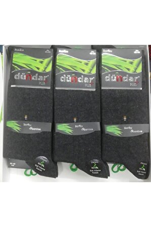 Dündar 5602 Erkek Bambu Likralı Çorap Siyah Renkli  6'lı Paket