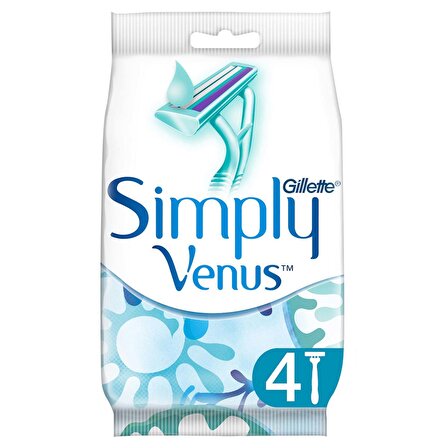 Gilette Venus 2 Bıçaklı Kadın Tıraş Bıçağı 4'lü