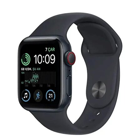 Apple Watch SE GPS 40mm Gece Yarısı Alüminyum Kasa ve Gece Yarısı Spor Kordon - S/M - MR9X3TU/A
