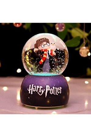 Harry Potter Işıklı Müzikli Kar Püskürtmeli Büyük Boy Kar Küresi