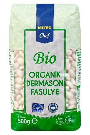 Bio Fasülye Dermason 500g 2 Paket Şef Mutfak Baklagil Kuru Gıda Organik
