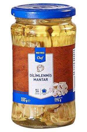 Mantar Dilimli 330g 2 Paket Sos Yemek Tatlı Şef Mutfak Konserve Kışlık