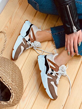 Bağcık Detaylı Rahat Kadın Sneakers Spor Ayakkabı
