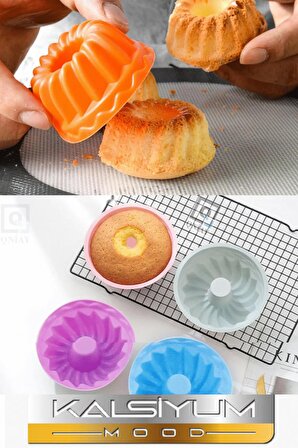 Silikon Mini Kek Kalıbı 6 Parça Muffin Kek Kalıbı Pratik Kek Kalıbı
