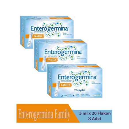 Enterogermina Family 5Ml x 20 Flakon - 3 ADET- SKT:05/2025