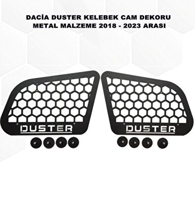 Point Dacia Duster Kelebek Cam Koruma Dekoru Metal Malzeme 2018 - 2023 Arası 2 Parça
