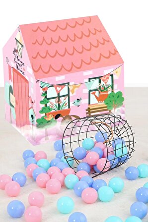 Çocuk Oyun Evi Çadır Benim Çiftliğim Oyun Çadır 100 top Pastel renkli