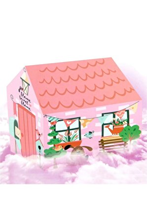 Çocuk Oyun Evi Çadır Benim Çiftliğim Oyun Çadır 100 top Pastel renkli