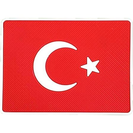 Türk Bayrağı Space Torpido Üstü Kaydırmaz Ped Telefon Tutucu