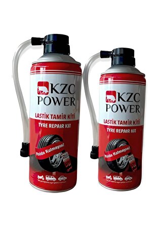 KZC Power Lastik Tamir Kiti Lastik Tamir Spreyi Lastik Kiti 400 ml 2 Adet