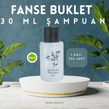 Fanse Buklet Otel Tipi Mini Şampuan 540 Lı Koli 30 ML