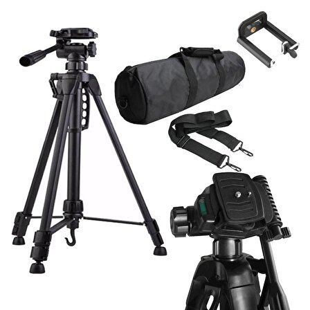 WT-3570 170cm Profesyonel DSLR Tripod 5kg Kapasite Canon Nikon Sony 5KG Kap Telefon Tutuculu