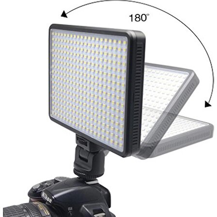 Pro Led-396 Video Kamera Işığı Tepe Lambası Led Işık + 2 Metre Işık Ayağı F770 Pil Ve Şarj