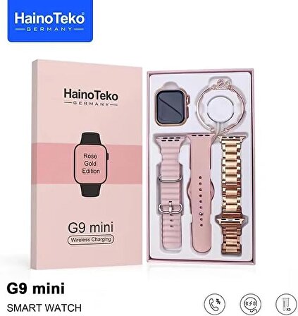 OPPO RENO5 LİTE Uyumlu Kadın Akıllı Saat G9 Mini 3 kordonlu ve bileklik hediyeli