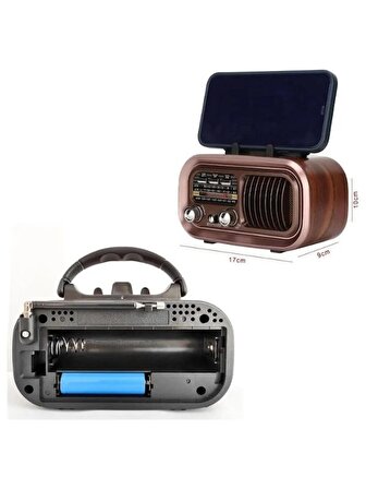 CM-840T Nostaljik Radyo, 3 Band, USB ve Tf Kartlı, Pilli ve Şarjlı Müzik Kutusu