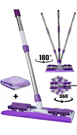 Sihirli Teleskobik Mop Multi Fonksiyonel Ayarlanır Mikrofiber Mop Paspas Ev Bakım ve Temizlik Seti