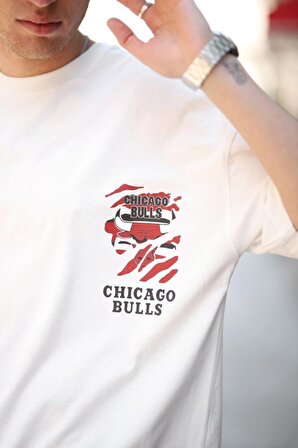Chicago Bulls Sırt Baskılı T-shirt 24/1 Kompak Penye A Kalitedir